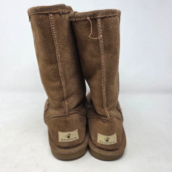 Bearpaw Brown Suede Shearling Lined Winter Boots Womens Size 9 - Picture 5 of 8